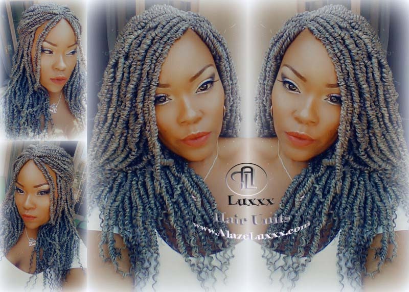 Passion Twist Mini Short Storm Small Fluffy Irregular Bomb  Passion Twist Hair Storm 44 51 Grey Gray Silver  Gypsy Bohemian Boho Water Wave