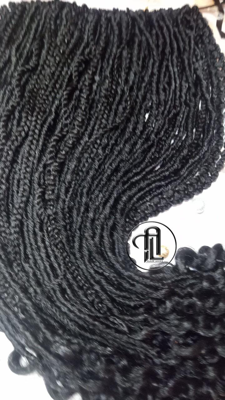 Hair Extensions Wavy Curly SE 75 Piece Kit Goth Mixed  Witch Boho Dread Braid Hair Textured Nordic Black Dreadlock 1b braids twist plaits