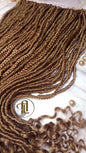 Straight Wavy Dread Single End honey blonde SE 75 Piece Set textured braid Bohemian synthetic dreadlock Soft Boho Dread Braid Hair Extension