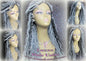 Silver Black 1B Grey Gray Black 44 51 Platinum 22-24' Long Wig Storm Gypsy Boho Faux Dread Loc Wig Unit Wavy Marley Dred Carnival Festival