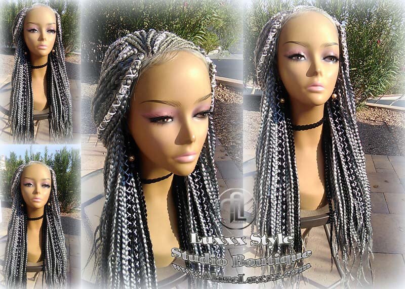 Fulani Cornrow Silver 51 Black Lemonade Braid Wig French Braids Feed in Braids Box Braids Tribal African Goddess Braids  Fulani Beyonce