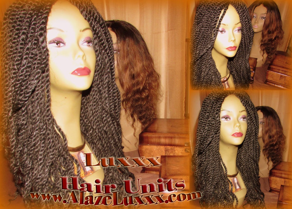 Kinky Twist Marley Twist Wig Black 16' Kinky Extensions! NEW Natural Look! Kinky Hair Extensions 16' Lock African Braids Twist Ethnic Styles