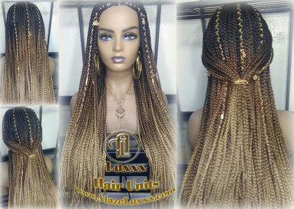 Cornrow Black Brown Blonde Ombre Lemonade Braid Wig French Braids Feed in Braids Box Braids Tribal African Goddess Fulani Beyonce