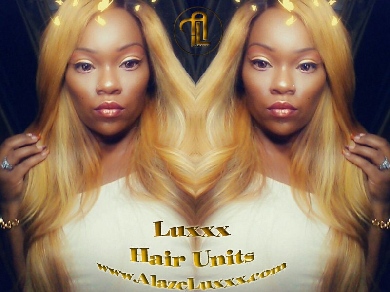 Dark Roots Wig Honey Blonde 18 In' Straight Long 27/613  Ombre Custom Virgin Hair Unit 4x4 Lace Front Wigs Kim Khloe Kardashian Wig Look