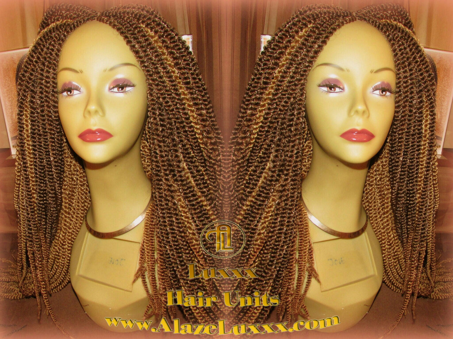 Kinky Marley Twist Honey Blonde Straight Drop 2Tone Brown Wig Unit! Wig Maker Twist Crochet Box Braid Braided Dred Lock