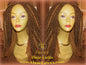 Kinky Marley Twist Honey Blonde Straight Drop 2Tone Brown Wig Unit! Wig Maker Twist Crochet Box Braid Braided Dred Lock