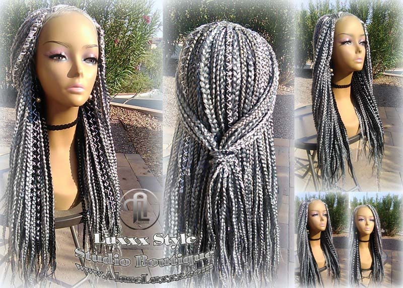 Fulani Goddess Braids Cornrow Silver 51 Black Lemonade Braid Wig French Braids Feed in Braids Box Braids Tribal African Beyonce