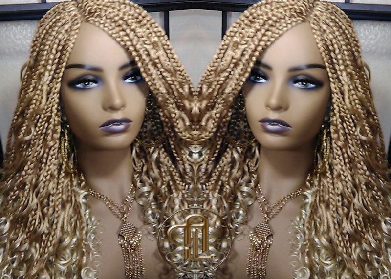 14 in Box Braid Boho Short Curly Wig Blonde 27 613 Mix Ombre Balayage Honey Blonde Platinum Wig for Black White Women Alopecia
