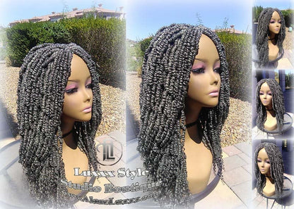 Passion Twist Mini Short Storm Small Fluffy Irregular Bomb  Passion Twist Hair Storm 44 51 Grey Gray Silver  Gypsy Bohemian Boho Water Wave