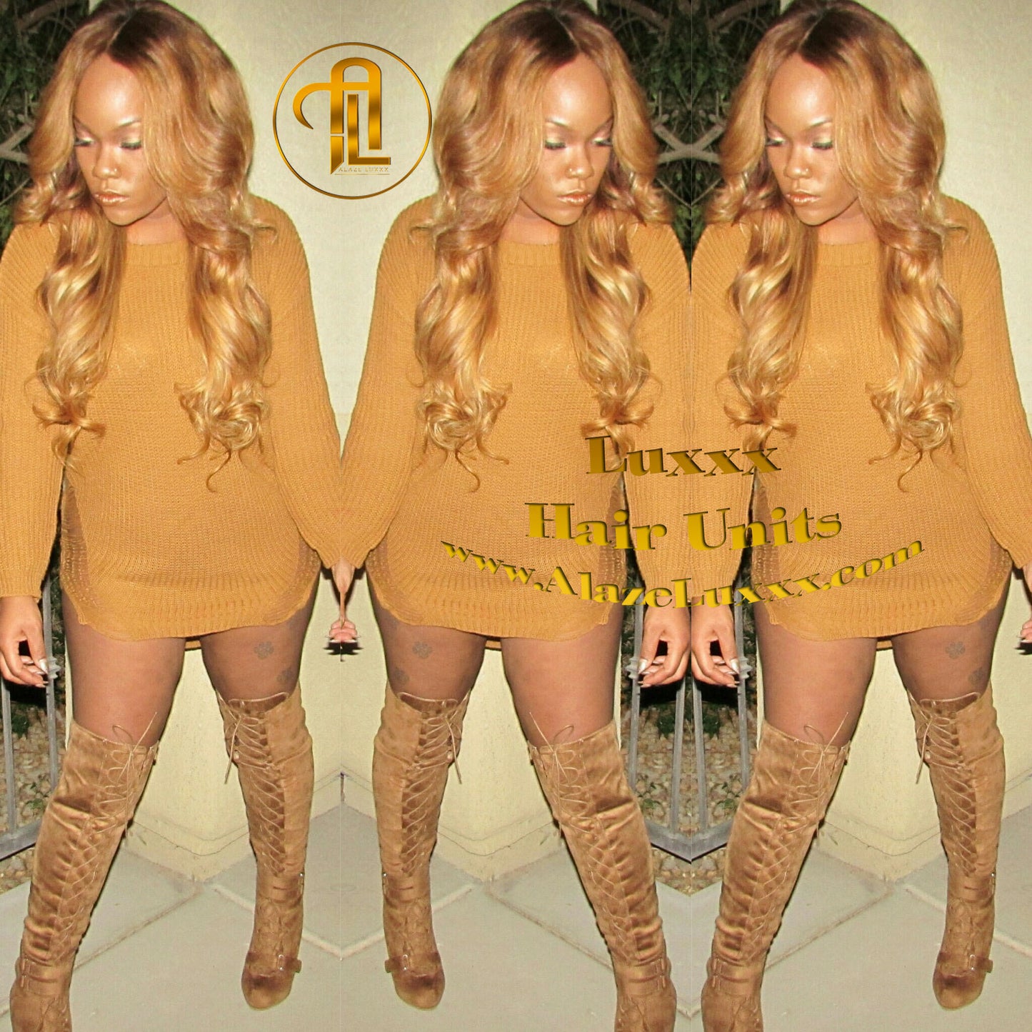 Blonde Auburn 27/30 Dark Roots Ombre 20 In' Straight Long Honey  Custom Color Virgin Hair Unit Lace FrontWigs Kim Khloe Kardashian Wig Look