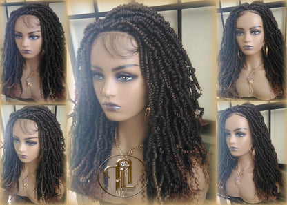 Passion Twist Short 14in Lace Closure 1B 30 Brown Mini Small Fluffy Irregular Bomb Gypsy Bohemian Boho Water Wave Hair Passion twist hair