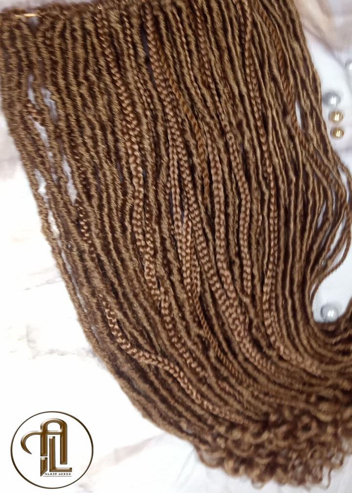 Straight Wavy Dread Single End honey blonde SE 75 Piece Set textured braid Bohemian synthetic dreadlock Soft Boho Dread Braid Hair Extension