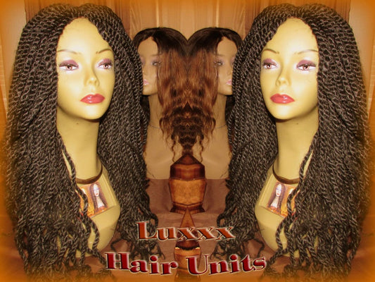 Kinky Twist Marley Twist Wig Black African Briaids!  NEW Natural Look! Kinky Hair Extensions Twist Ethnic Styles Spring Twist Braided Wig