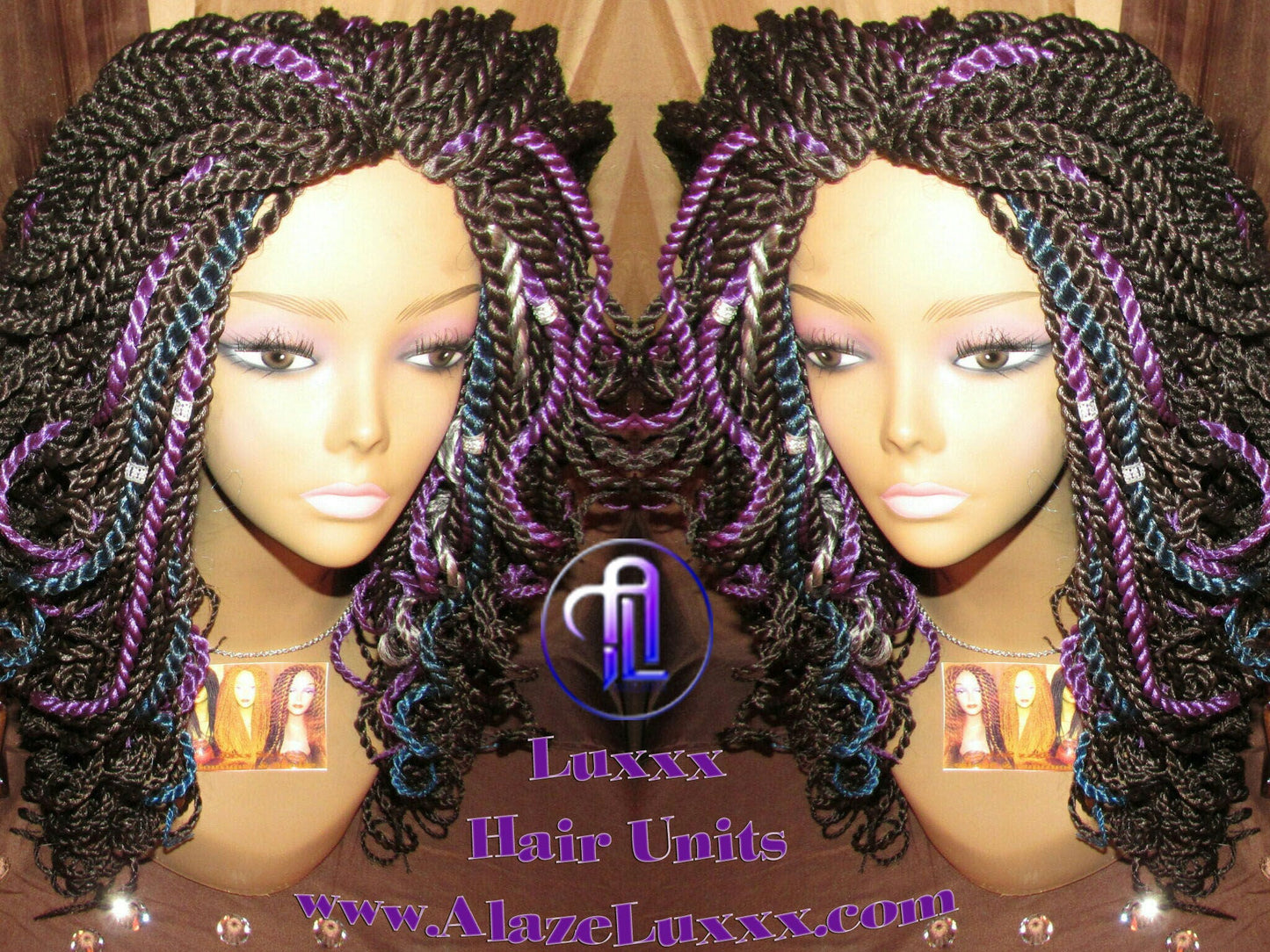 16' Bombshell Galaxy Hair Senegalese Twist Wig Unit! Alternative Hair Kinky Marley Crochet Twist Box Braid Braided Dred Lock Braiding Wig