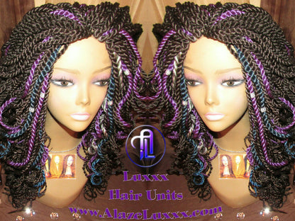 16' Bombshell Galaxy Hair Senegalese Twist Wig Unit! Alternative Hair Kinky Marley Crochet Twist Box Braid Braided Dred Lock Braiding Wig