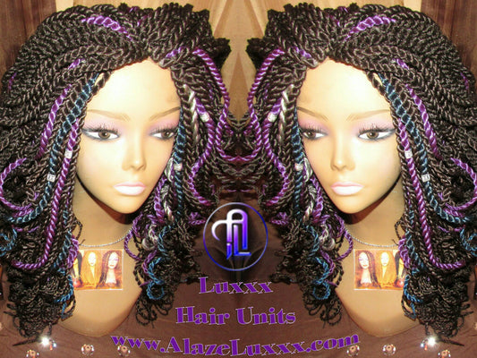 16' Bombshell Galaxy Hair Senegalese Twist Wig Unit! Alternative Hair Kinky Marley Crochet Twist Box Braid Braided Dred Lock Braiding Wig
