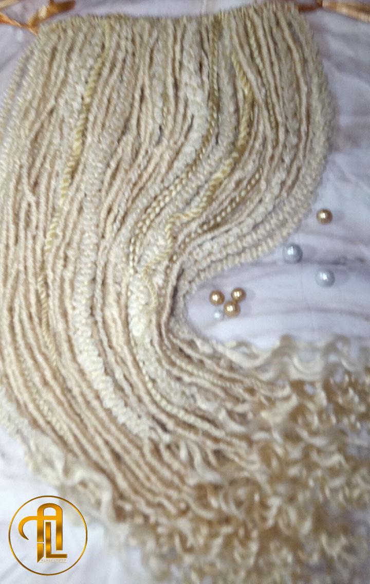 Blonde 613 Single End  SE 75 Piece Set Straight wavy dreads textured braid Bohemian synthetic dreadlock Soft Boho Dread Braid Hair Extension
