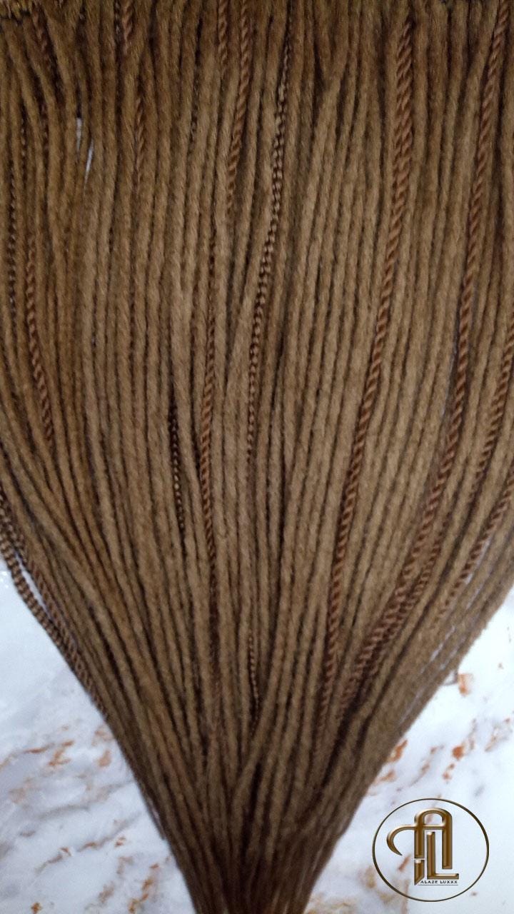 Blonde  Single End SE Set Kit Synthetic Soft Crochet Boho Dread Braid Hair Wraps Extensions Textured Single Loop Dread Brown Dreads