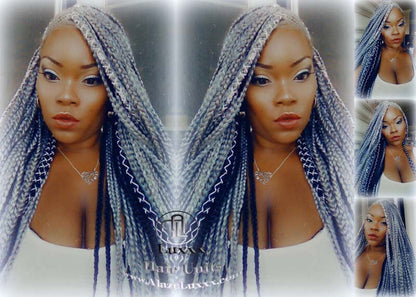 Silver 51 Black Lemonade Braid Wig Fulani Cornrow  French Braids Feed in Braids Box Braids Tribal African Goddess Braids  Fulani Beyonce