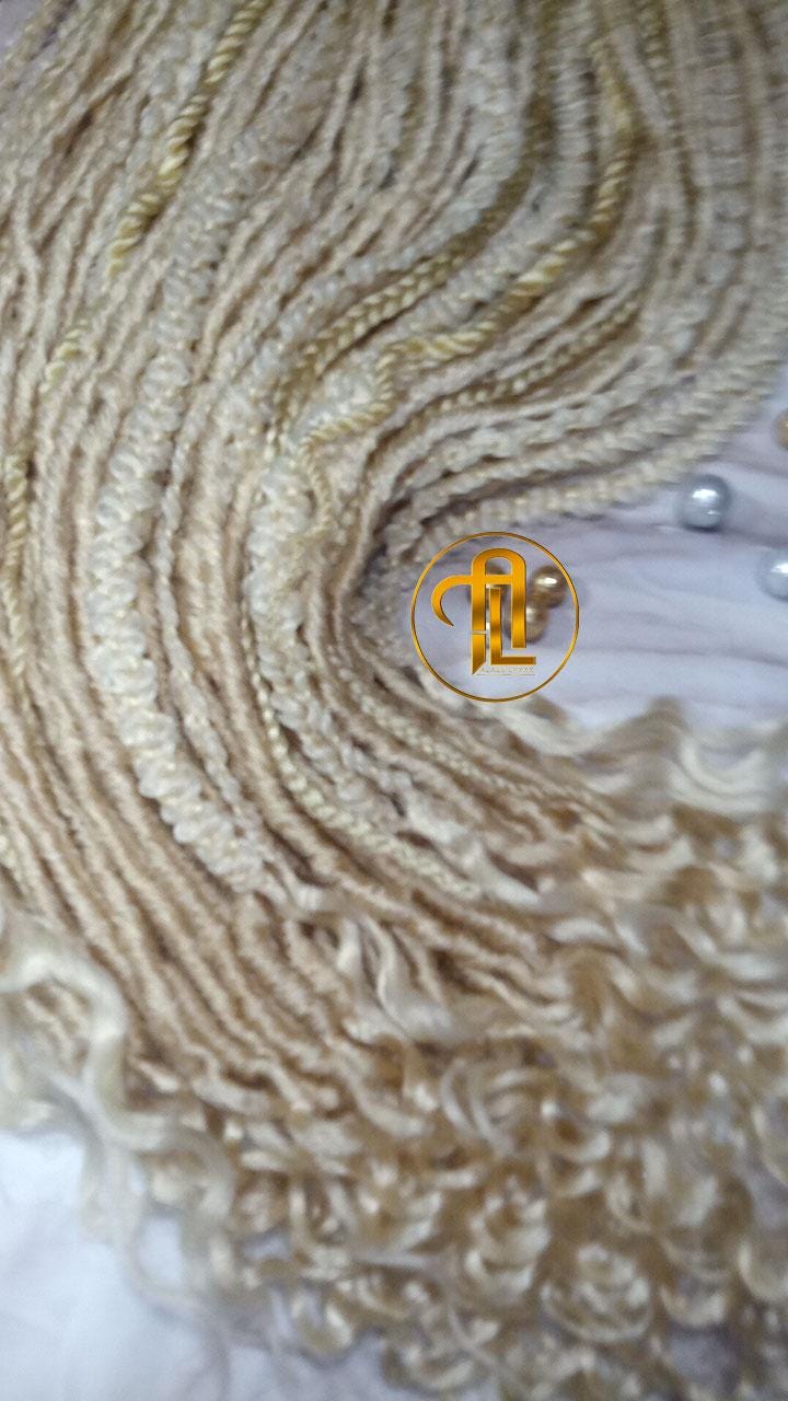 Blonde 613 Single End  SE 75 Piece Set Straight wavy dreads textured braid Bohemian synthetic dreadlock Soft Boho Dread Braid Hair Extension