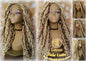 Goddess Faux Boho Platinum Blonde Braid Wig Gypsy Bohemian  Dread Locs Wig Honey Blonde #613 #27  Wavy  Dred  Lock Cosplay Summer Spring Wig