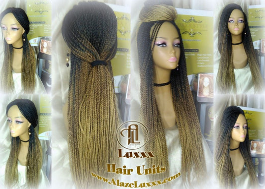 Senegalese Twist Braid Wig 26 28 Inch Long Ombre Black Brown Blonde 27 Small Crochet Braids Drag Queen Wig Synthetic Braiding Alopecia