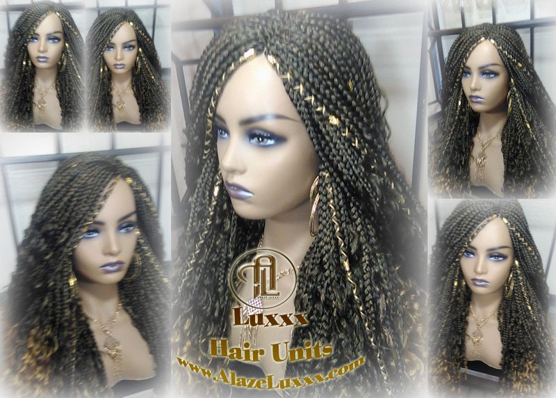 Box Braid Wig Honey Blonde boho curly box braids 1b 27  Long Medium Straight bohemian gypsy Mix Blonde Ombre