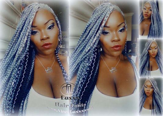 Silver 51 Black Lemonade Braid Wig Fulani Cornrow  French Braids Feed in Braids Box Braids Tribal African Goddess Braids  Fulani Beyonce