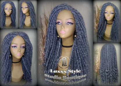 Big Large Fluffy Loc Wig Storm Silver Grey Gray 44 51 Gypsy Bohemian Boho Goddess Faux Dread Locs Wig Coplay Platinum Metallic Chrome Hair