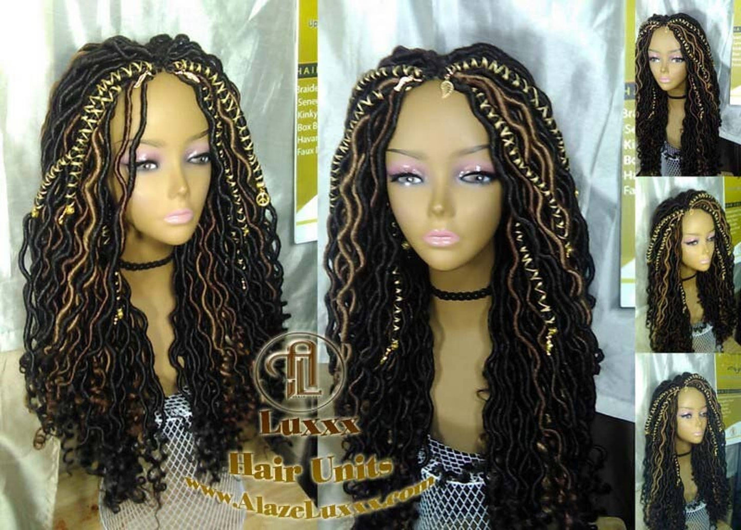 Long Braided Wigs Dread Wig Blonde 30 27 Black Wavy Goddess Faux Locs Honey Platinum DE SE Dred Lock Dread Gypsy Bohemian Boho Distress
