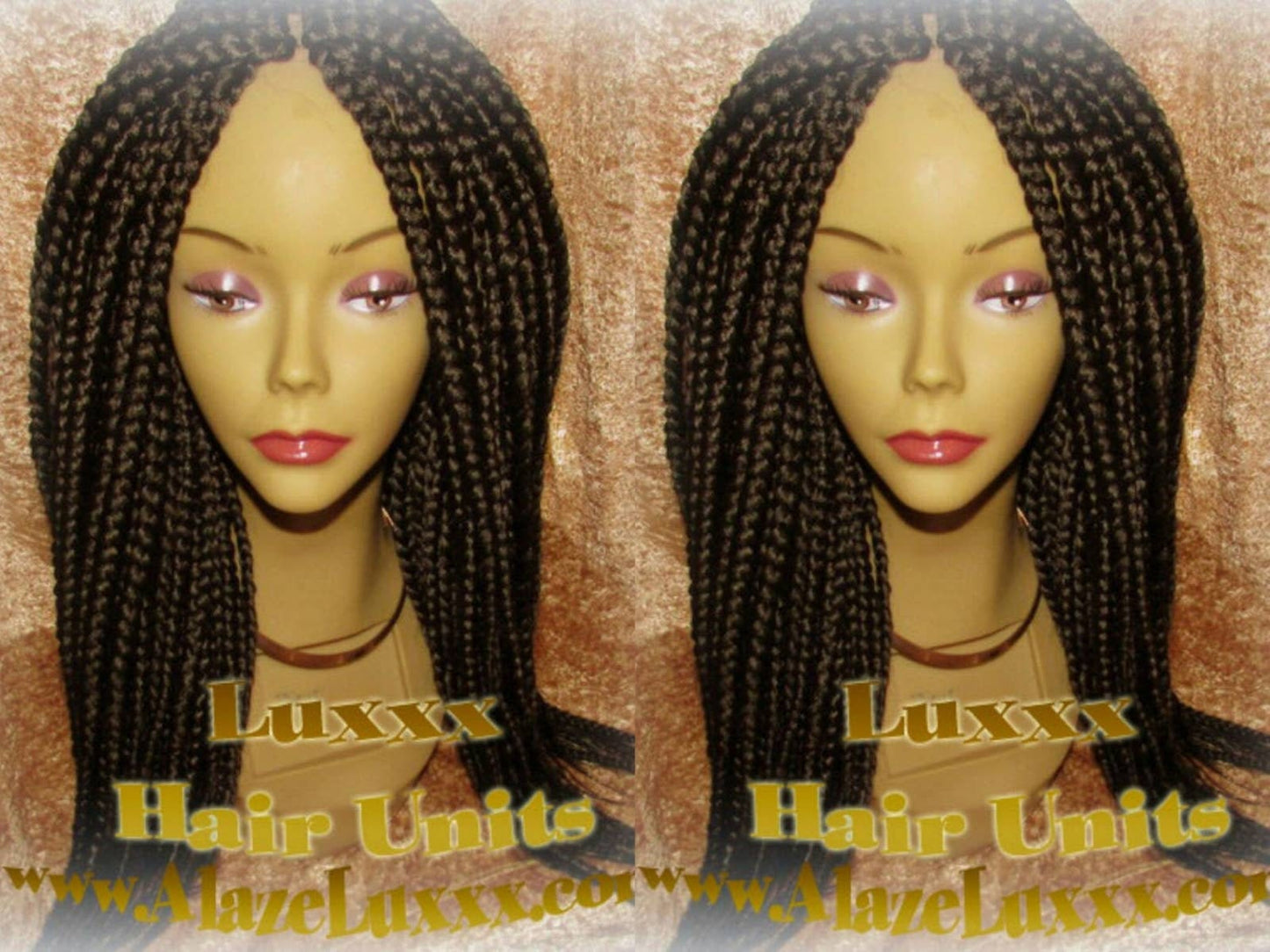 Box Braid Wigs Wig 18 NEW Natural Look! Amazon Braid Wig Handmade Large Medium Glueless Lace Finish! 18' Large Braiding Alopecia Wigs Braid