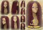 Goddess Faux Loc Red Burgundy 530 Hair Marley Long Crochet Synthetic Dread Extension DE SE Lock Boho Bohemian Festival Rave Passion Twist