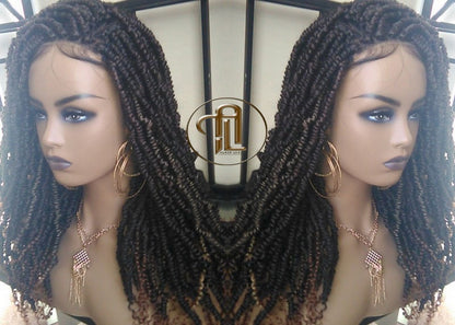 Passion Twist Short 14in Lace Closure 1B 30 Brown Mini Small Fluffy Irregular Bomb Gypsy Bohemian Boho Water Wave Hair Passion twist hair