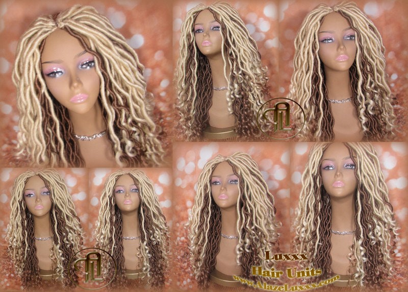 Synthetic Blonde 613 27 Wig Hippy Goth Tribal Kawaii Platinum Blonde Gypsy Bohemian Boho Goddess Dreadlock Extensions Locs Dred Lock Gothic