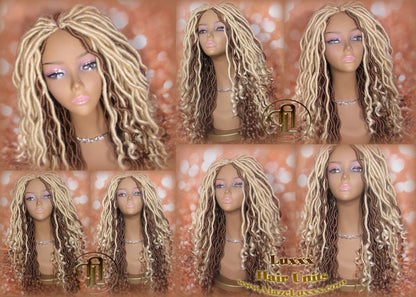 Synthetic Blonde 613 27 Wig Hippy Goth Tribal Kawaii Platinum Blonde Gypsy Bohemian Boho Goddess Dreadlock Extensions Locs Dred Lock Gothic