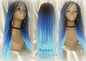 Blue Ombre Senegalese Twist Braid Wig Small Long Carnival Festival EDC Drag Queen Cosplay Unicorn Mermaid Wig Sale Alopecia Blue Braids