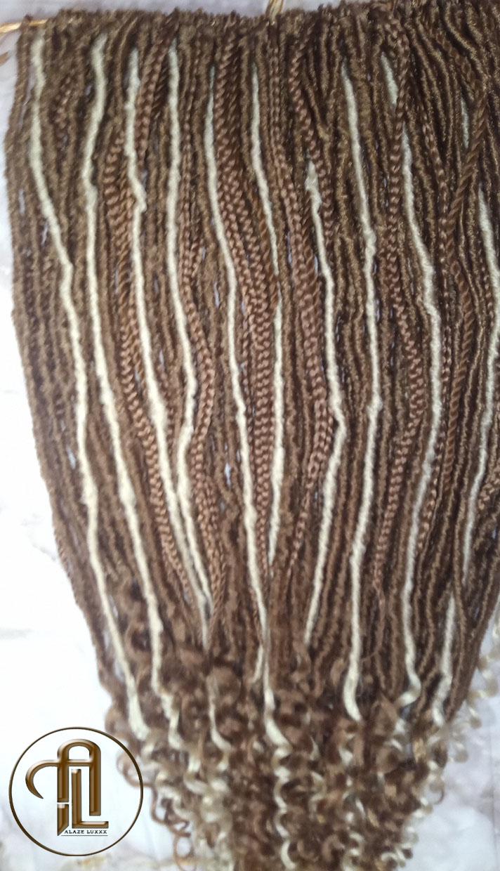 Single End blonde SE 75 Piece Set Straight wavy dreads textured braid Bohemian synthetic dreadlock Soft Boho Dread Braid Hair Extension